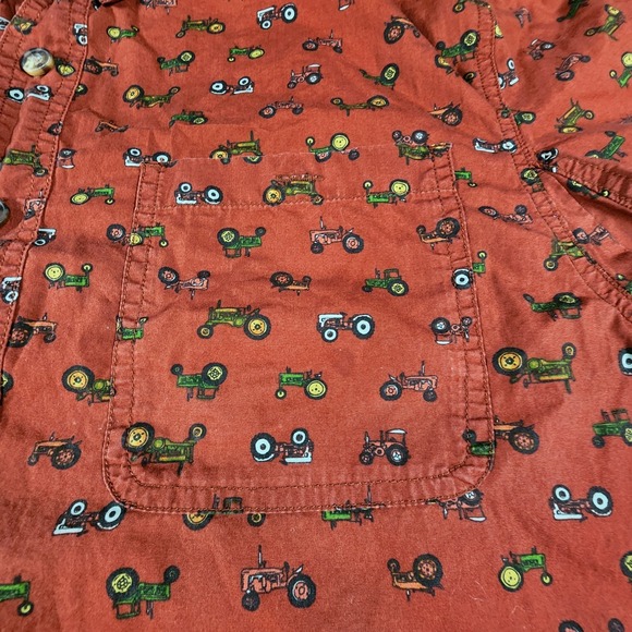 Duluth Trading Untucked Shirt Men's Large AOP Tractors Relaxed Fit Button Down - Picture 6 of 12